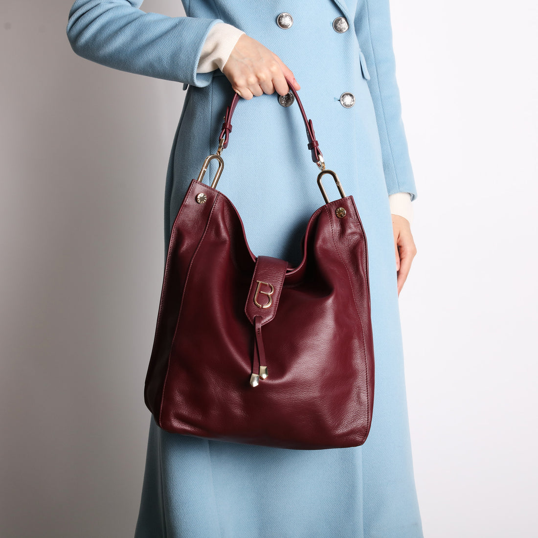 Borsa a spalla Morgana colore bordeaux