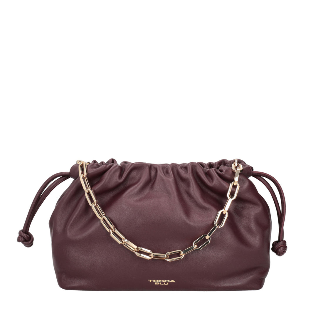 bordeaux harper pochette with chain