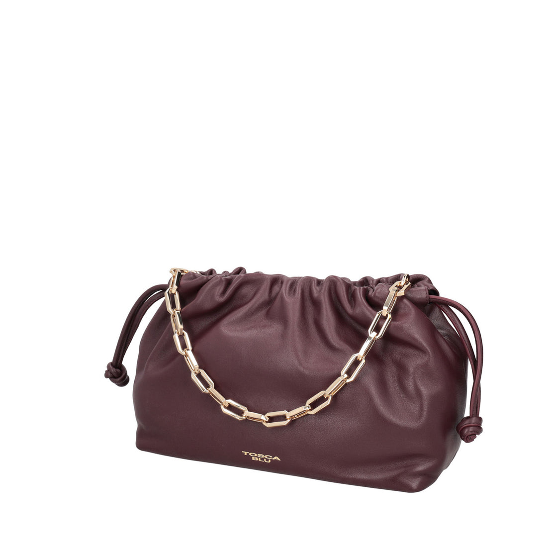 bordeaux harper pochette with chain