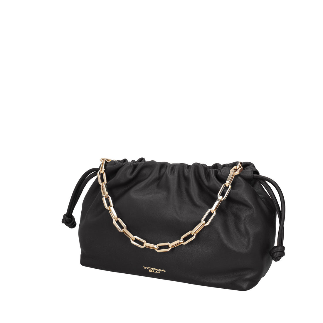 black harper pochette with chain