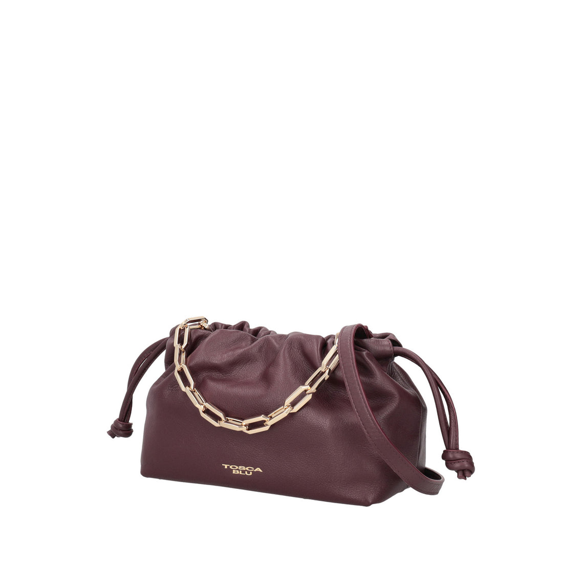 bordeaux harper pochette with chain