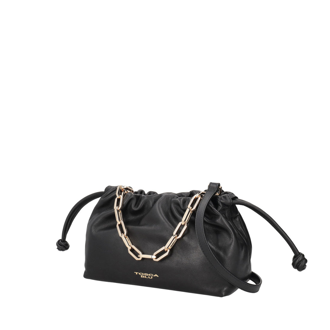 black harper pochette with chain