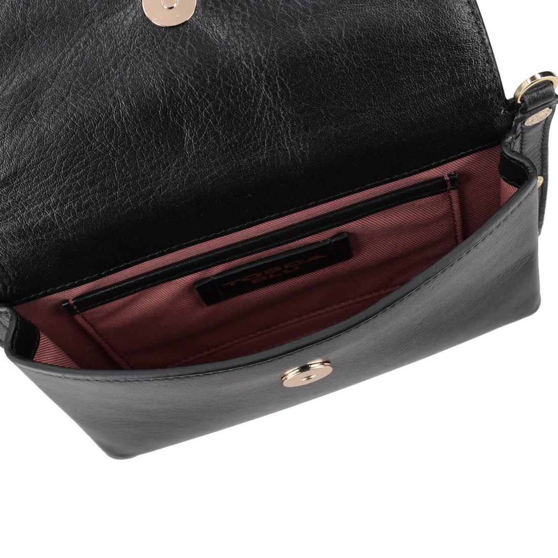 black elodie crossbody bag with flap