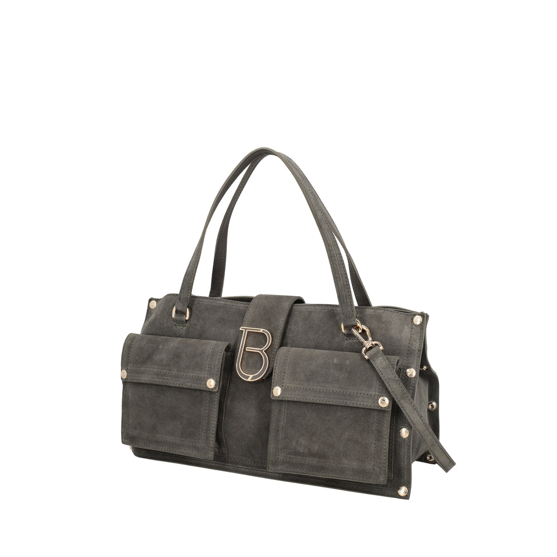 green elodie large handbag in suede