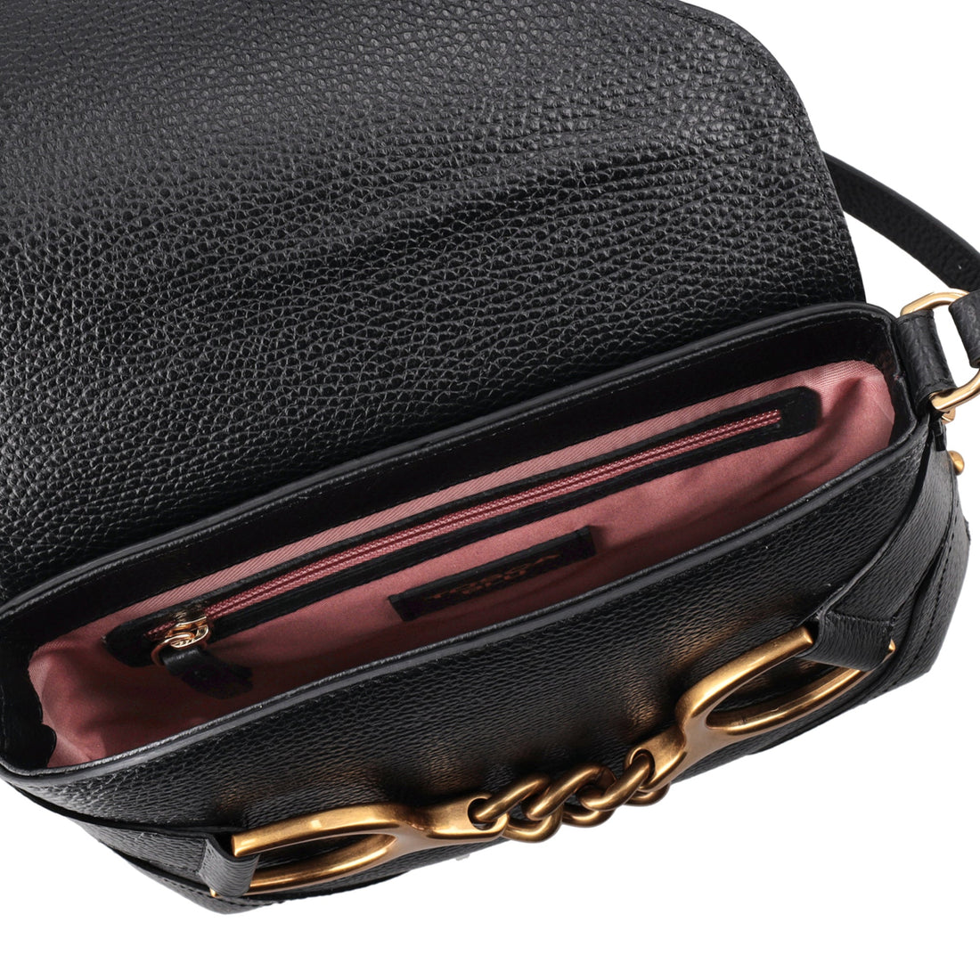 black cecilia crossbody bag with flap