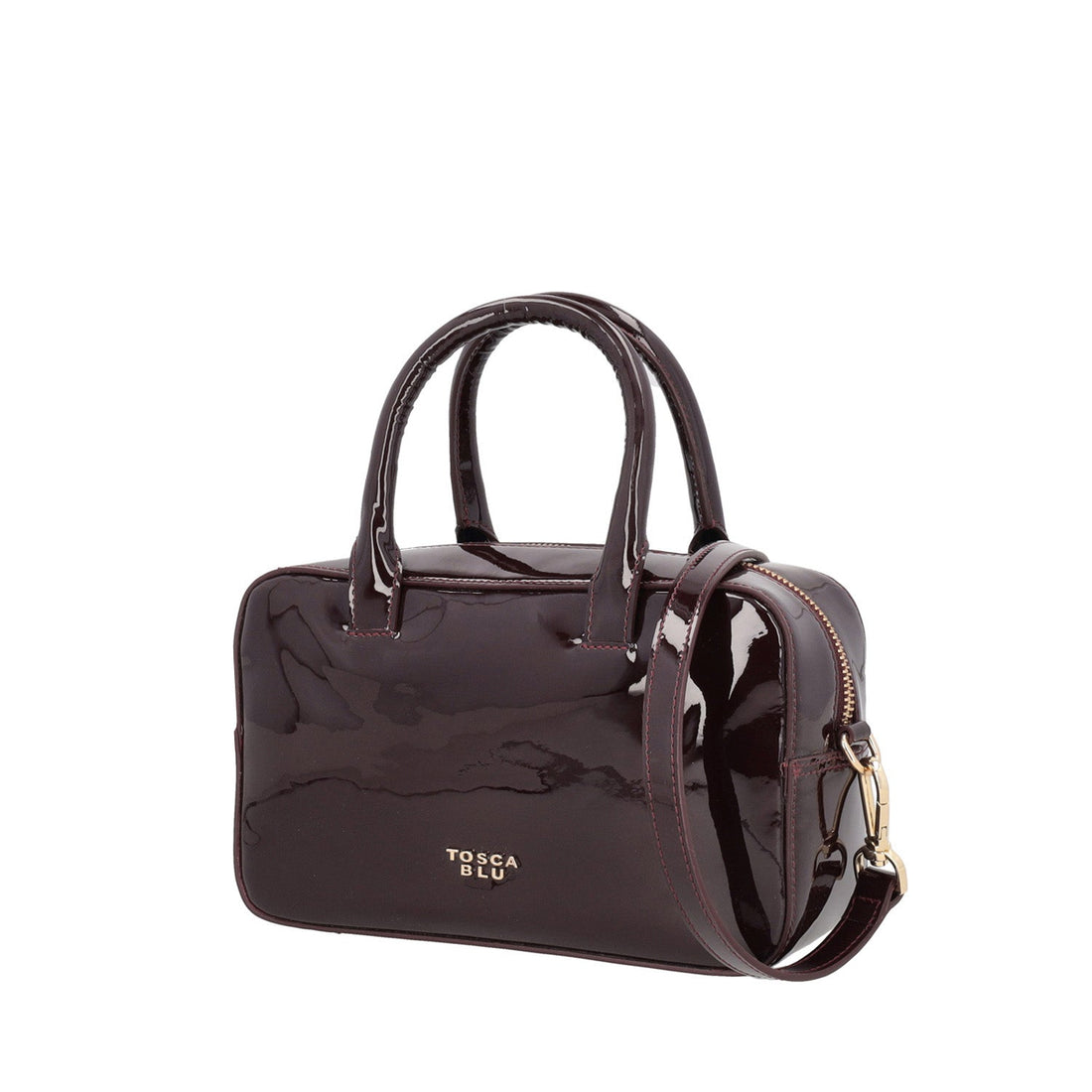 bordeaux katherine patent leather bag