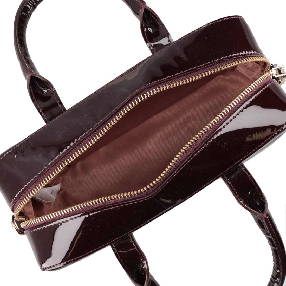 bordeaux katherine patent leather bag