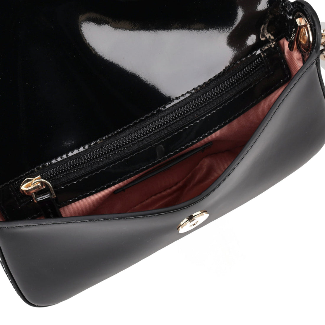 black katherine crossbody bag in patent leather