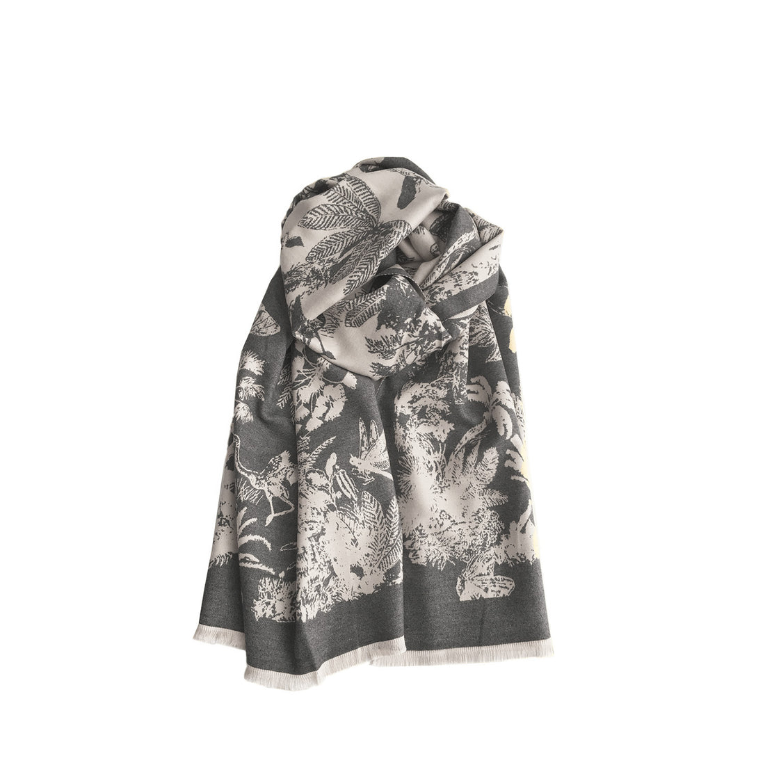 Light Grey Cipresso scarf with print