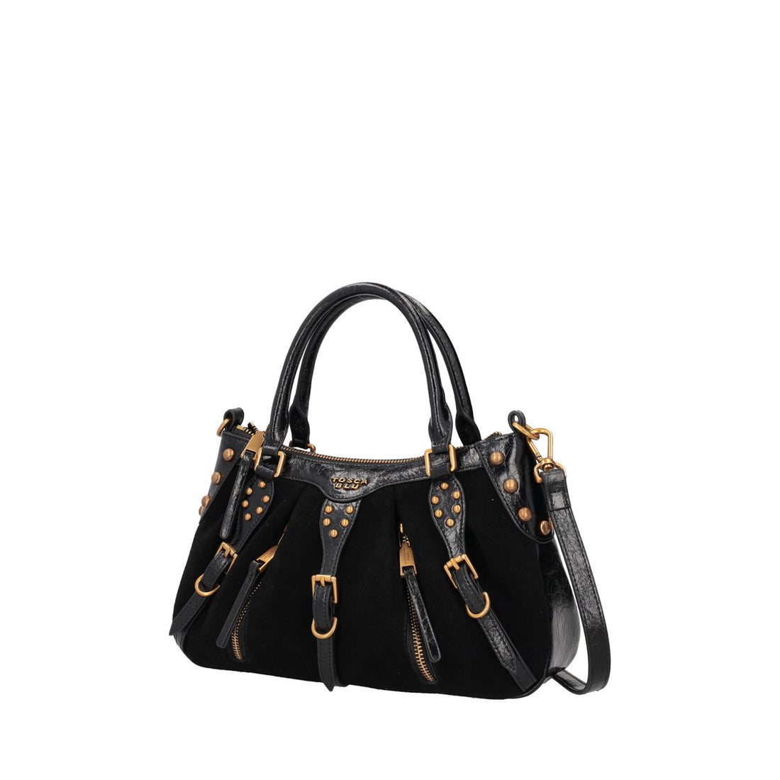 black shirley suede handbag