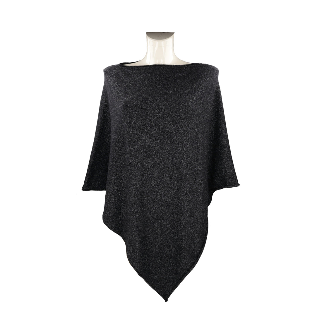 Black/Silver Knitted poncho