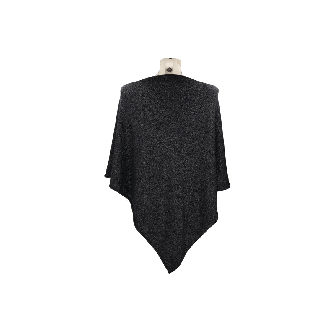 Black/Silver Knitted poncho