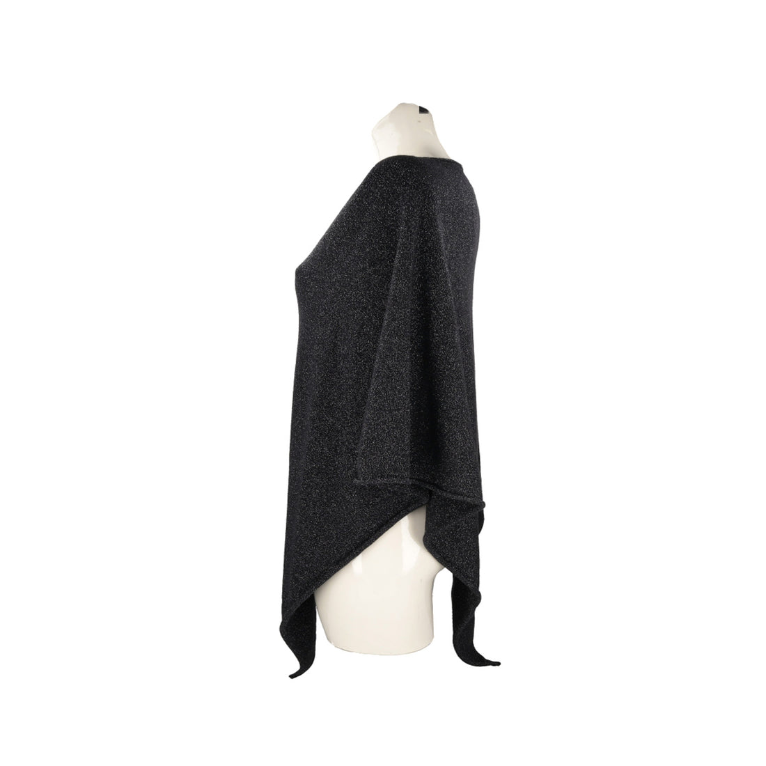 Black/Silver Knitted poncho