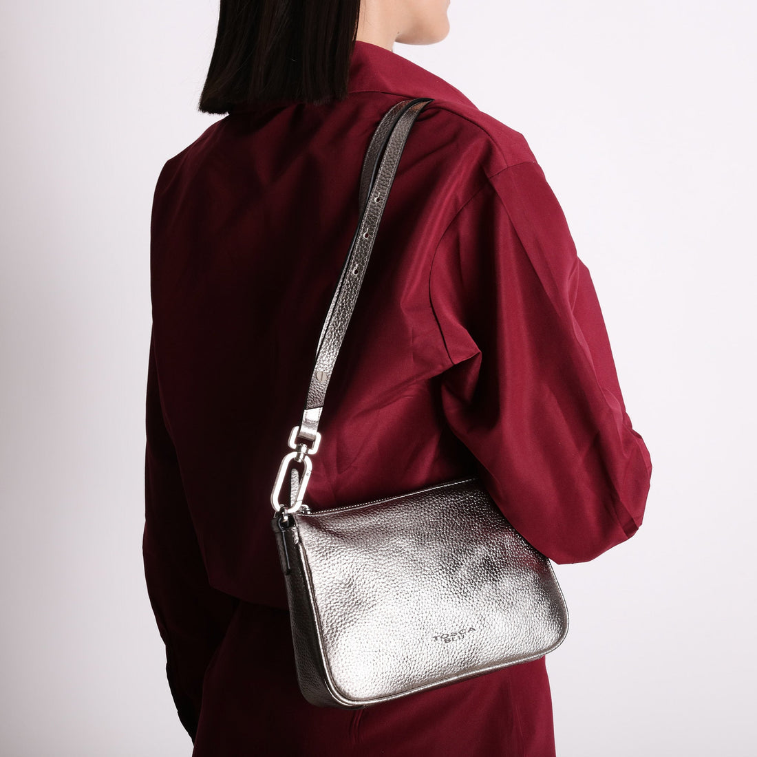 gun metal lily crossbody bag