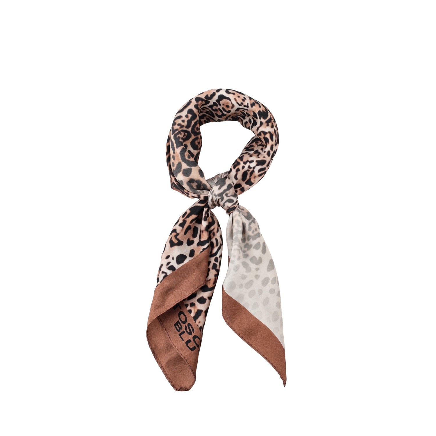Tan Matilde Foulard With Print - Main Image