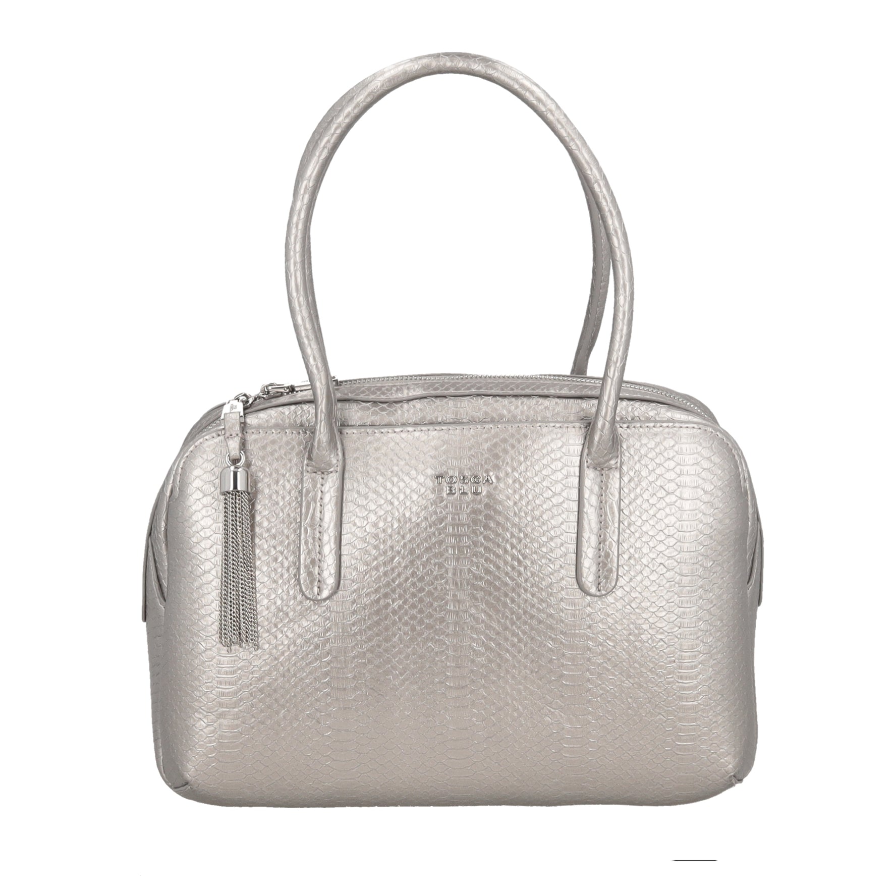 Bauletto Lotus con dobbio manico e zip colore canna di fucile