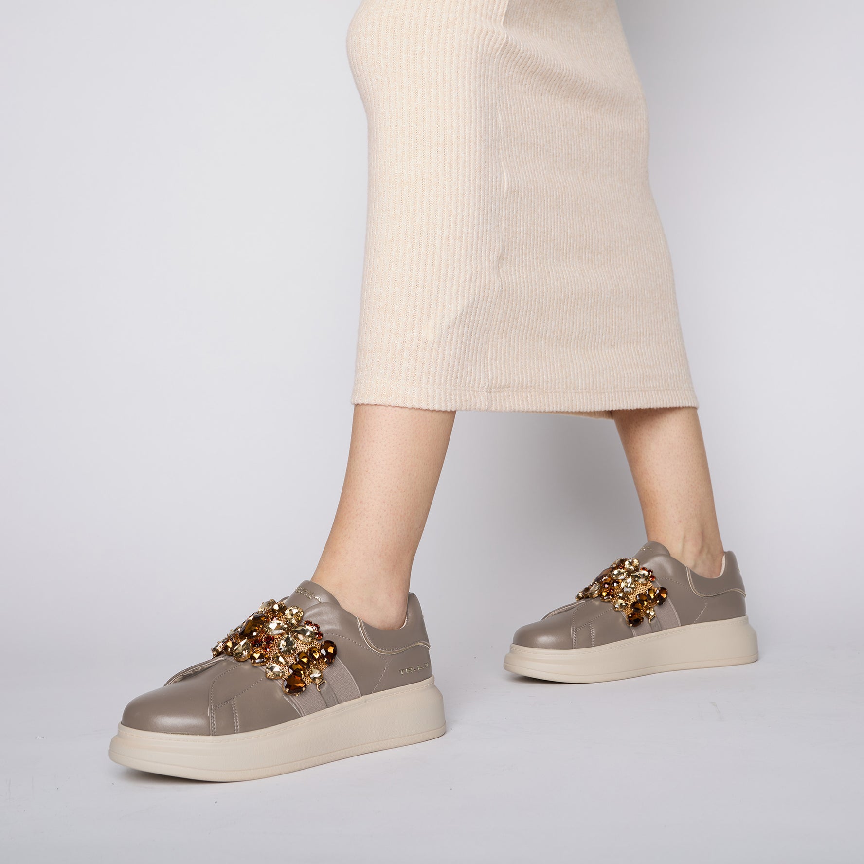 Mud Chic slip-on sneaker with jewel band