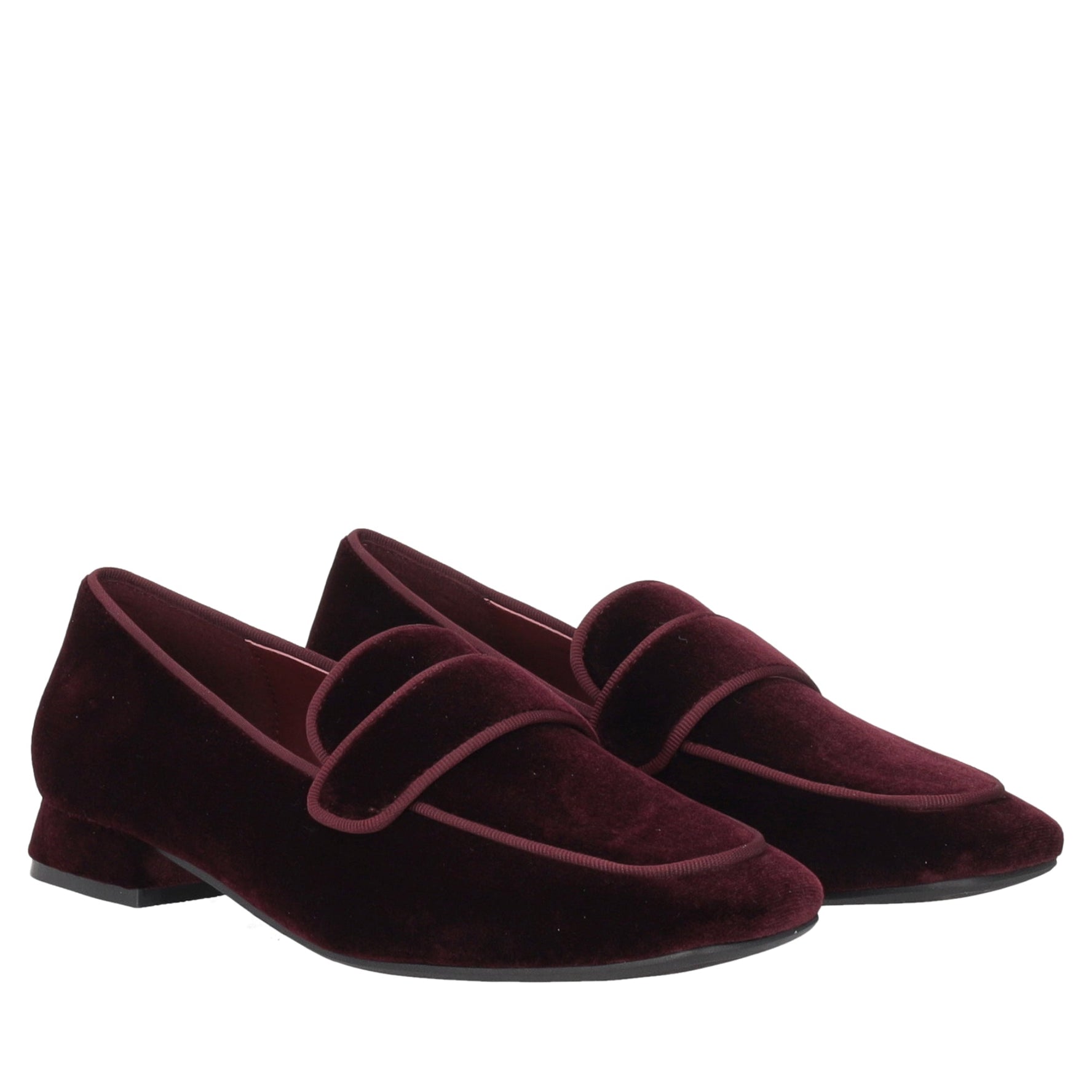 bordeaux anais velvet loafer