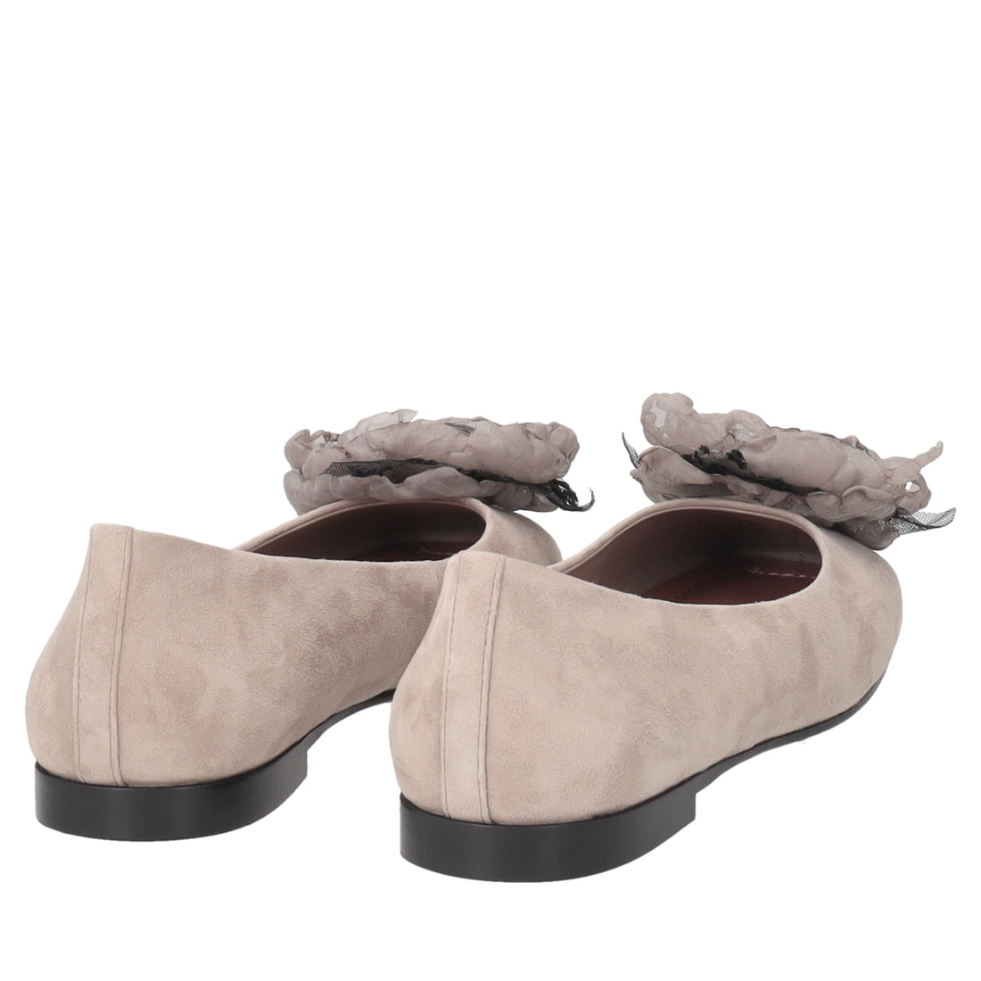 mud arielle suede ballerina with flower