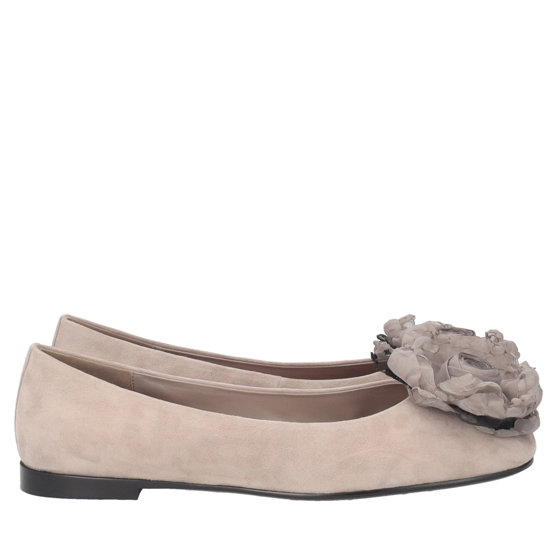 mud arielle suede ballerina with flower