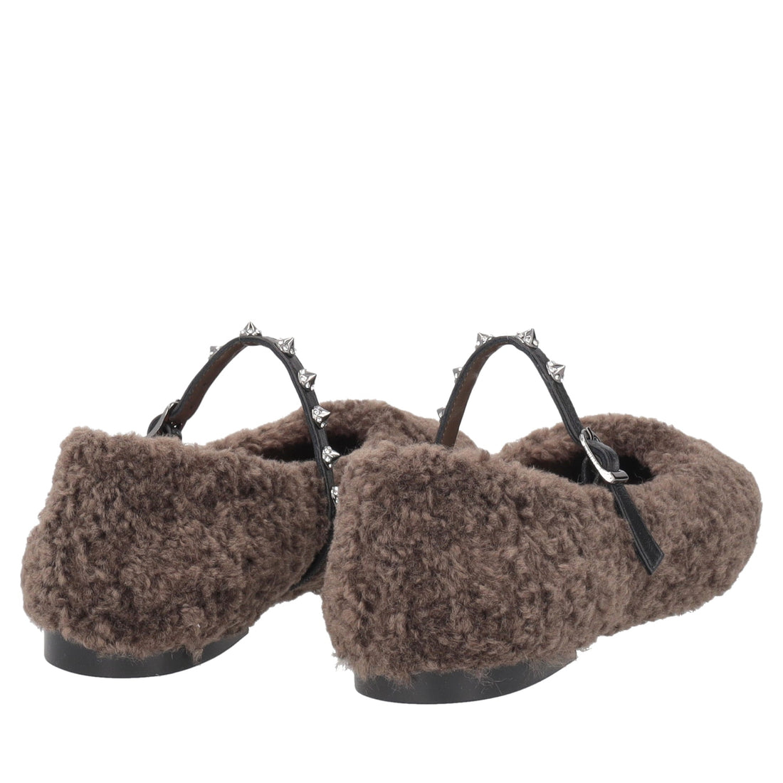 dark brown arielle fabric ballerina