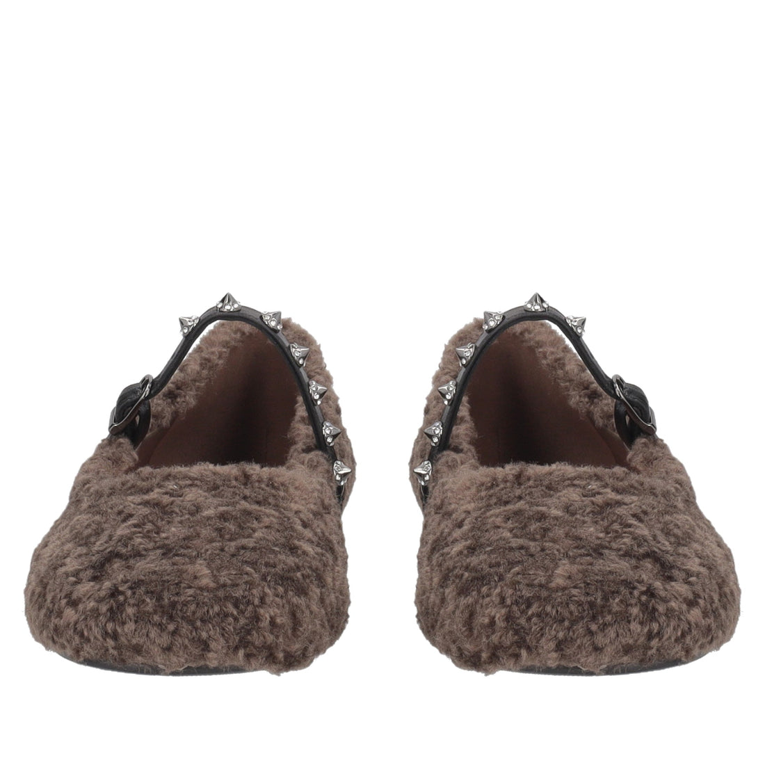 dark brown arielle fabric ballerina