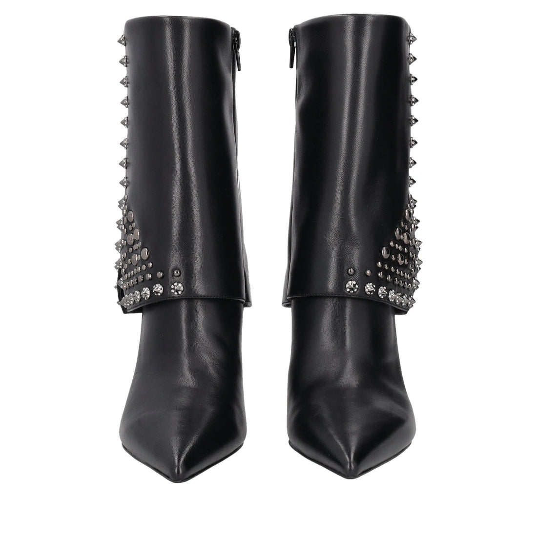black charlotte studded ankle boot