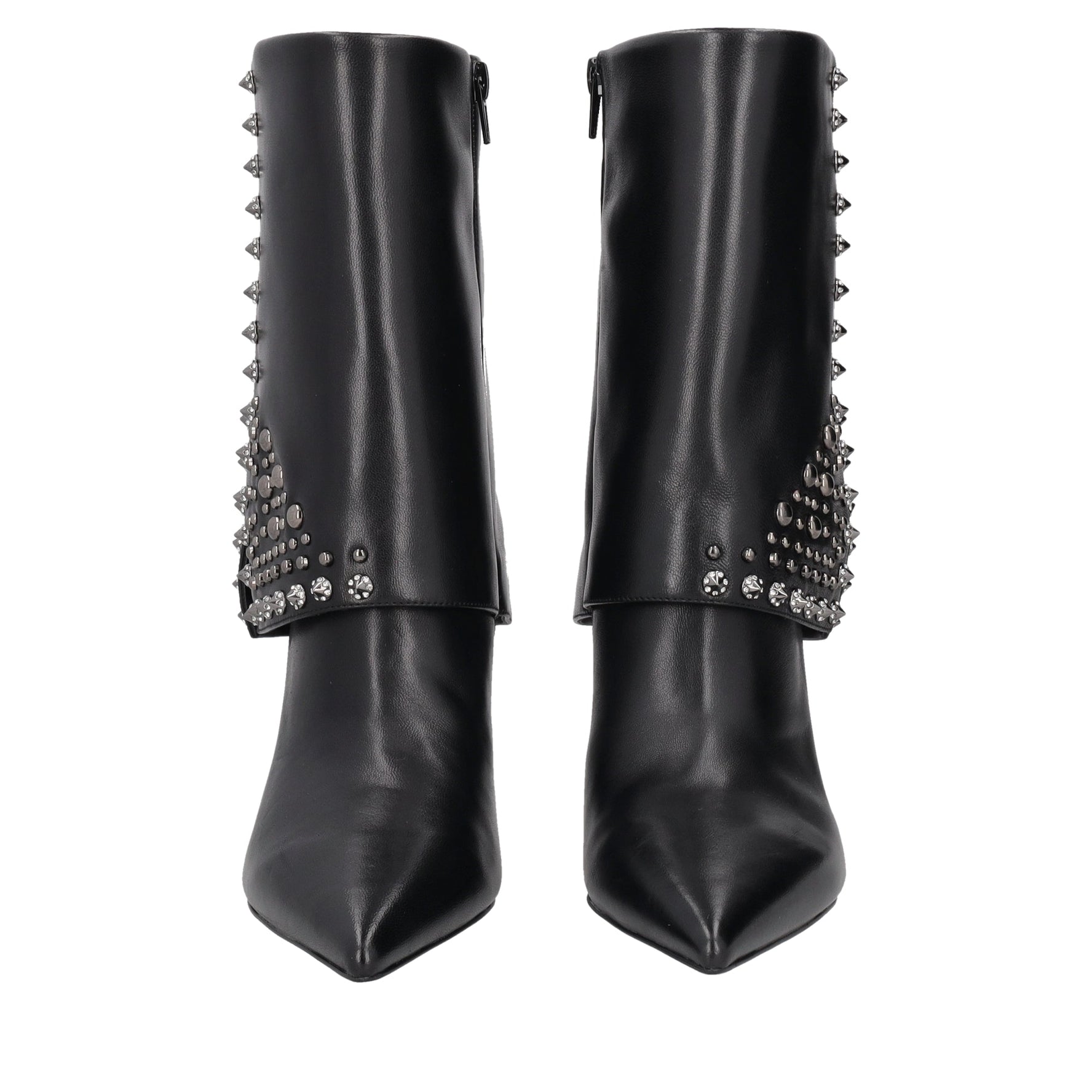 black charlotte studded ankle boot