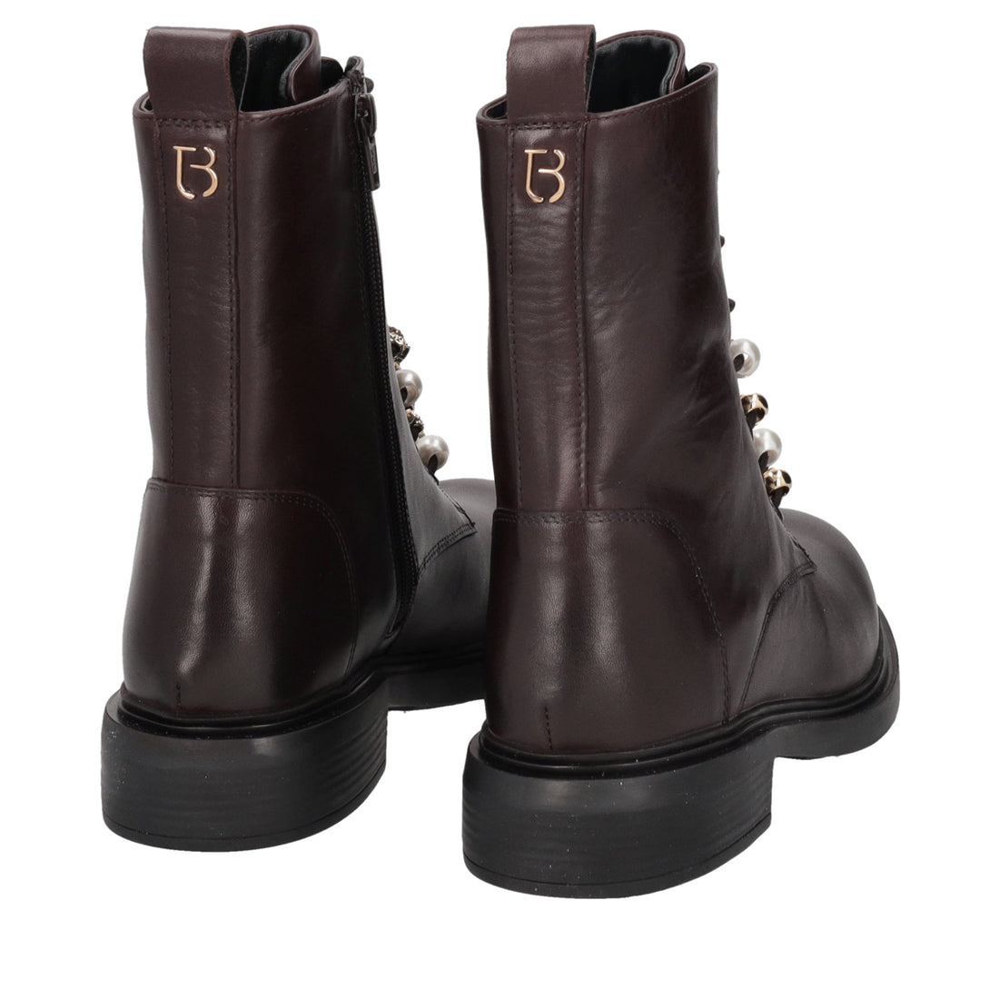 dark brown elodie half boot with accessories