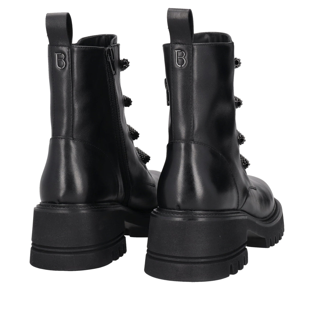 black madeleine ankle boot with accessories