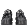 sneaker slip on con pelle arricciata e pietre colore nero SF2601s003 c99 SF2601S003.C99.38_2