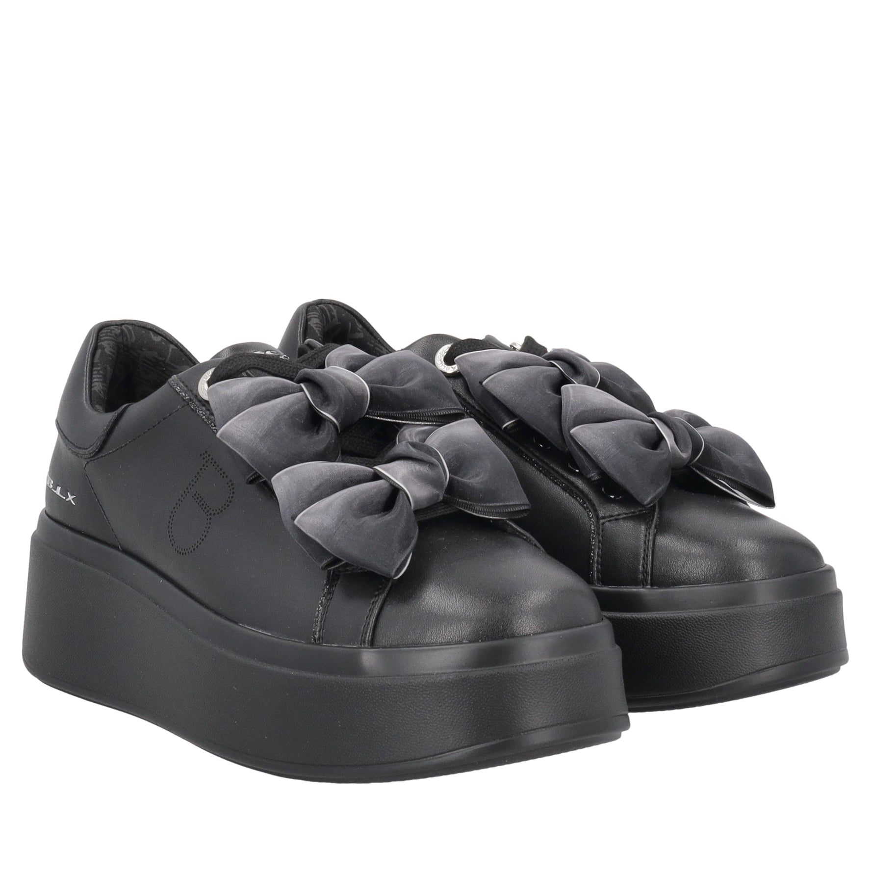 Sneaker Sweet City con fiocchi colore nero