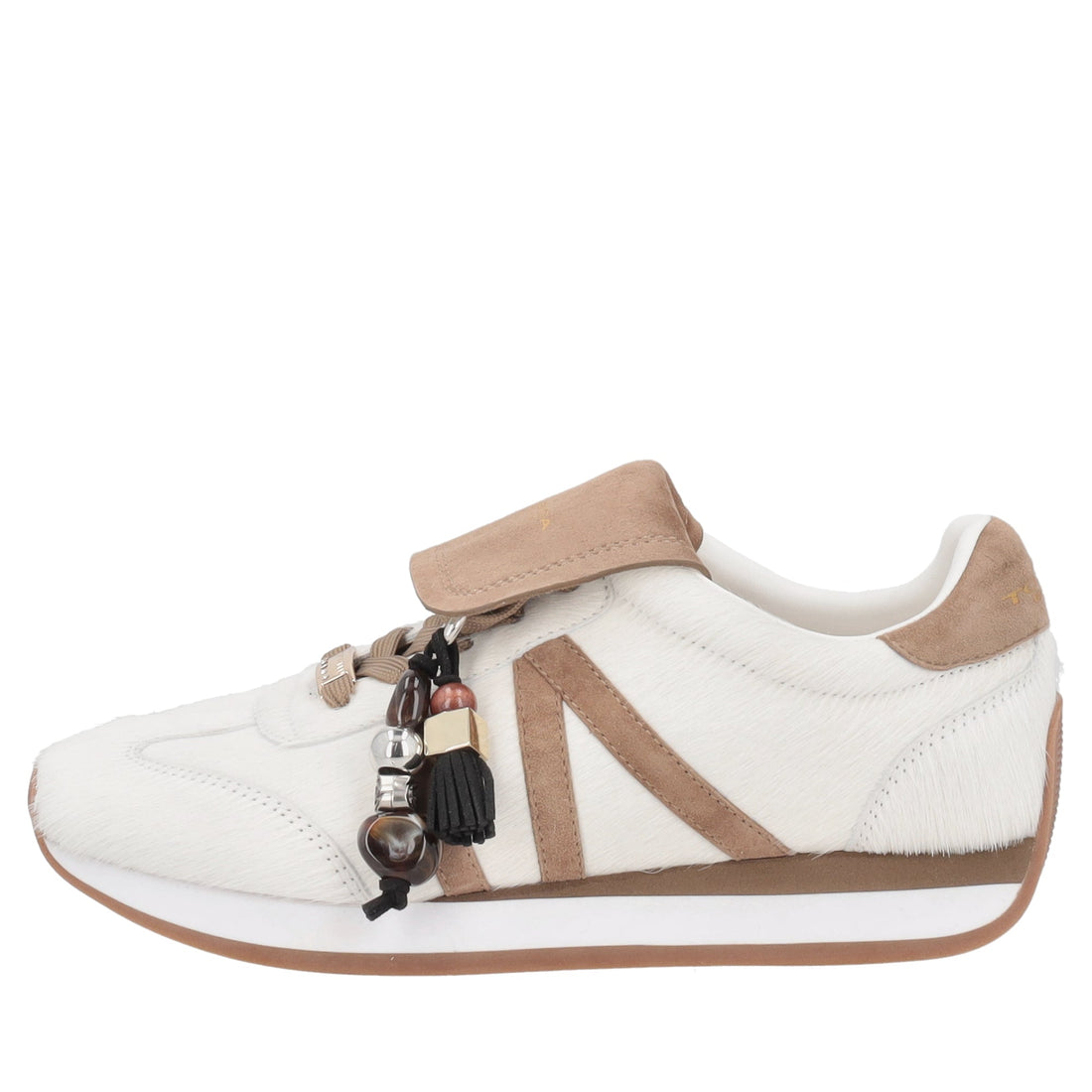 sneaker eclipse in cavallino con charm colore bianco cuoio SF2604s064 00k SF2604S064.00K.38_4