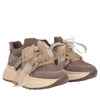 sneaker foxy in pelle con maxi fiocco in tulle colore t moro beige sf2605s071 60e