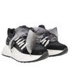 sneaker foxy in pelle con maxi fiocco in tulle colore nero bianco sf2605s071 99b
