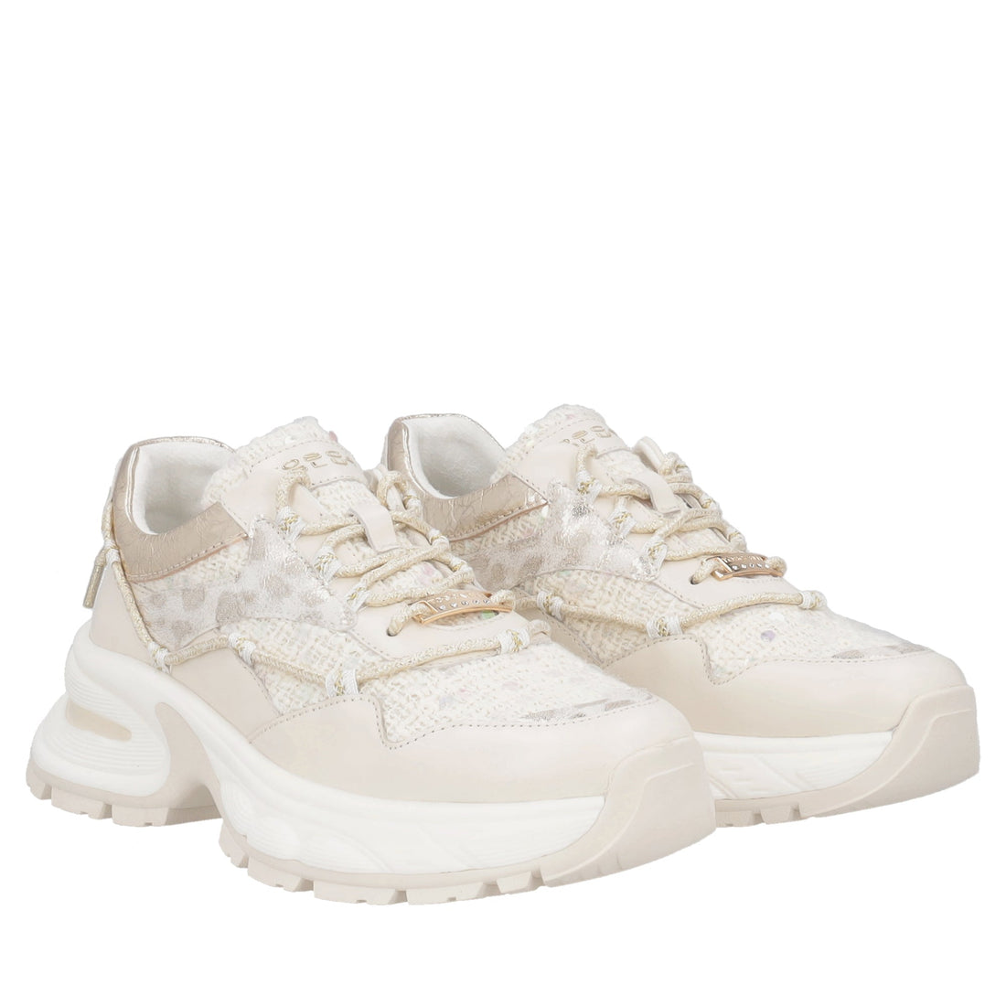 sneaker moonlight in pelle e tessuto colore avorio sf2606s081 c08