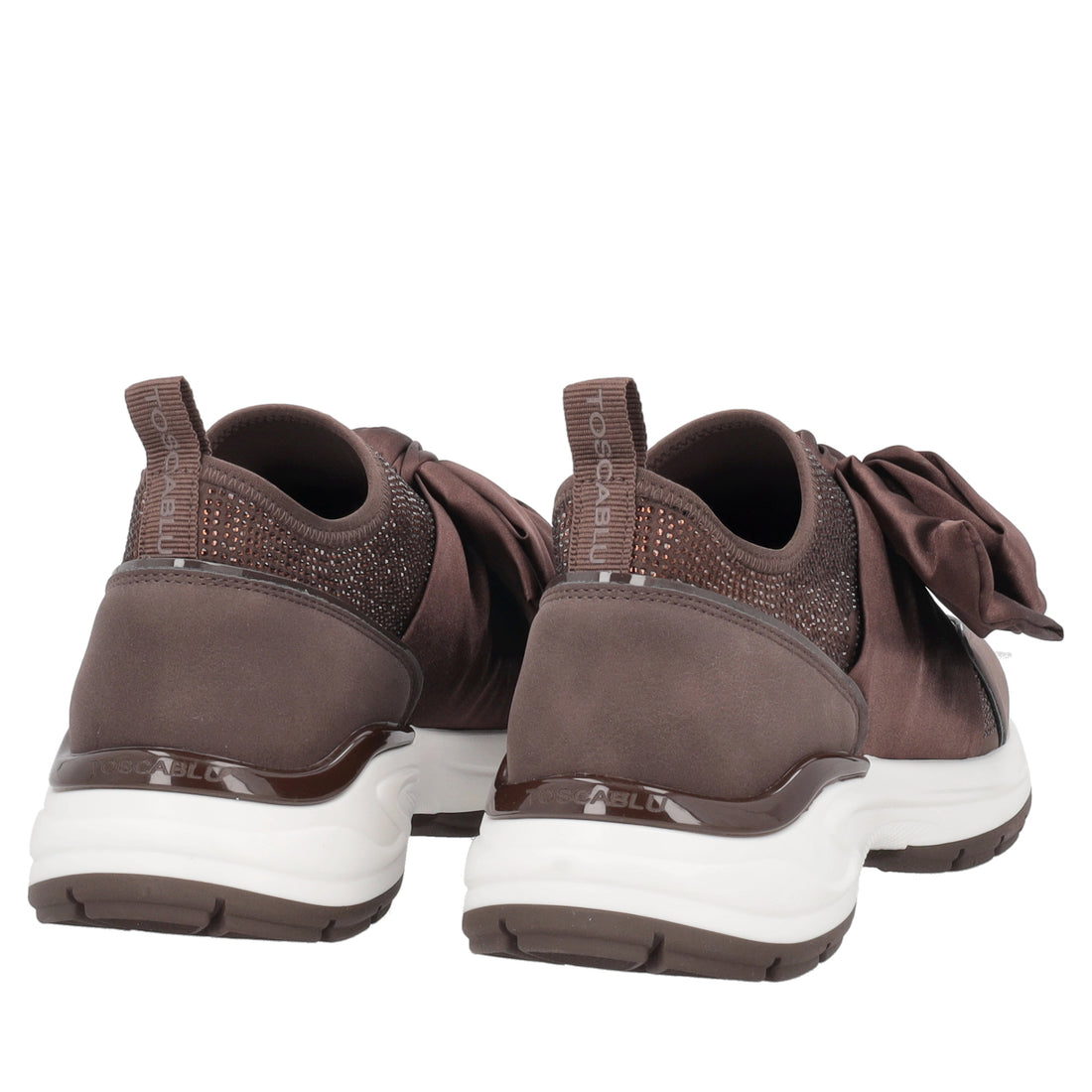 Sneaker Wave con fiocco colore testa di moro