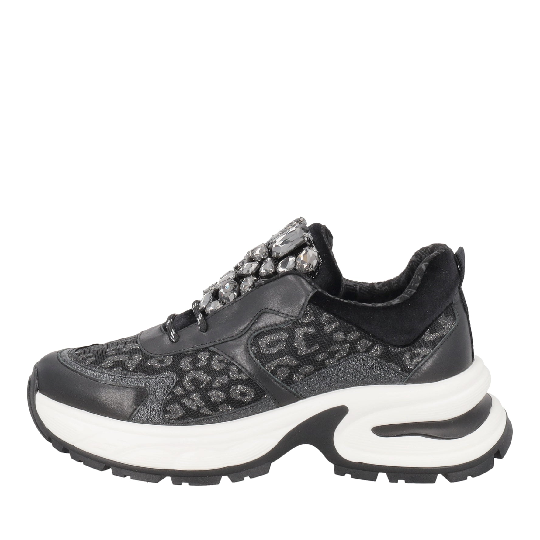 Sneaker Diamantika con accessorio gioiello colore nero