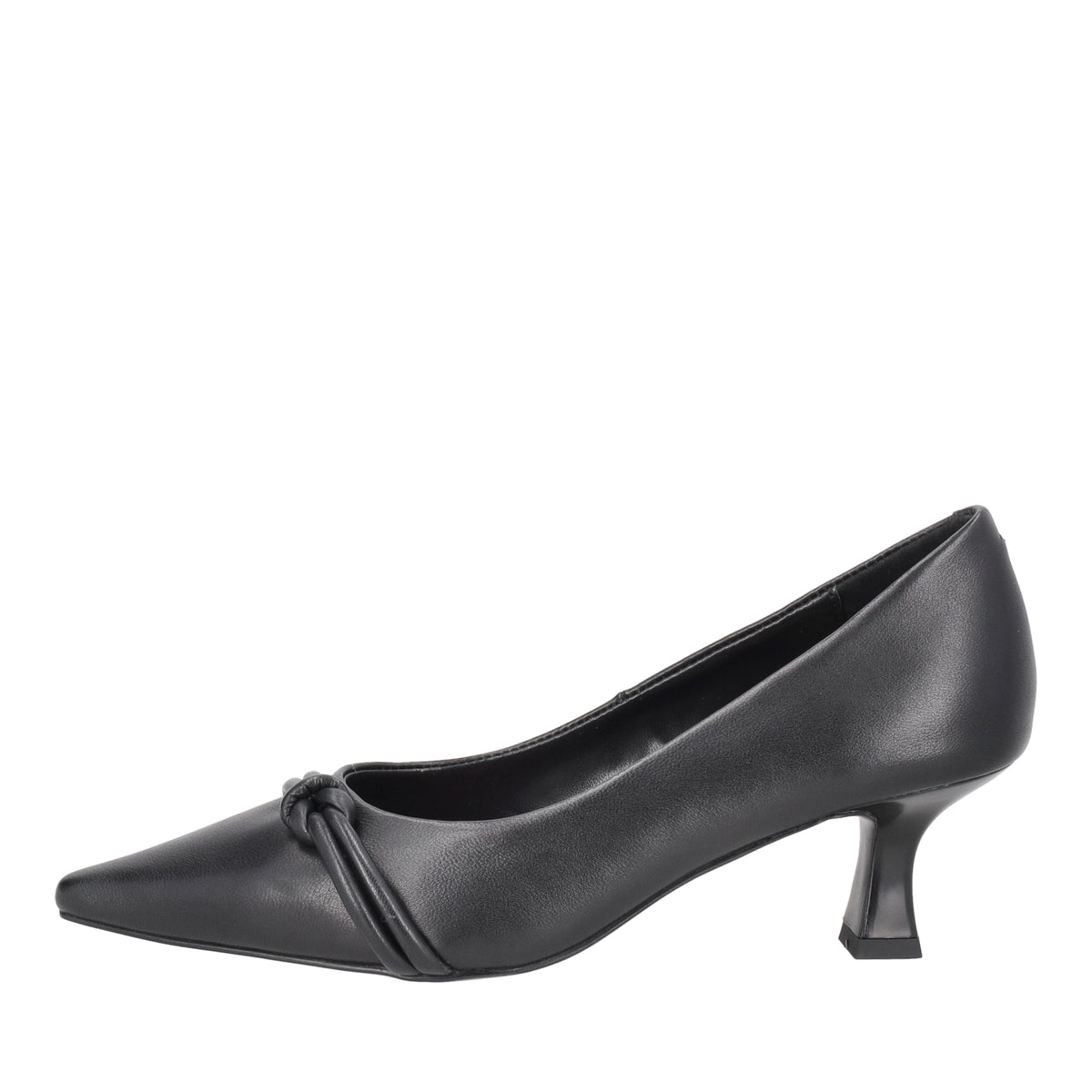 Decollete Antonietta in pelle con accessorio colore nero