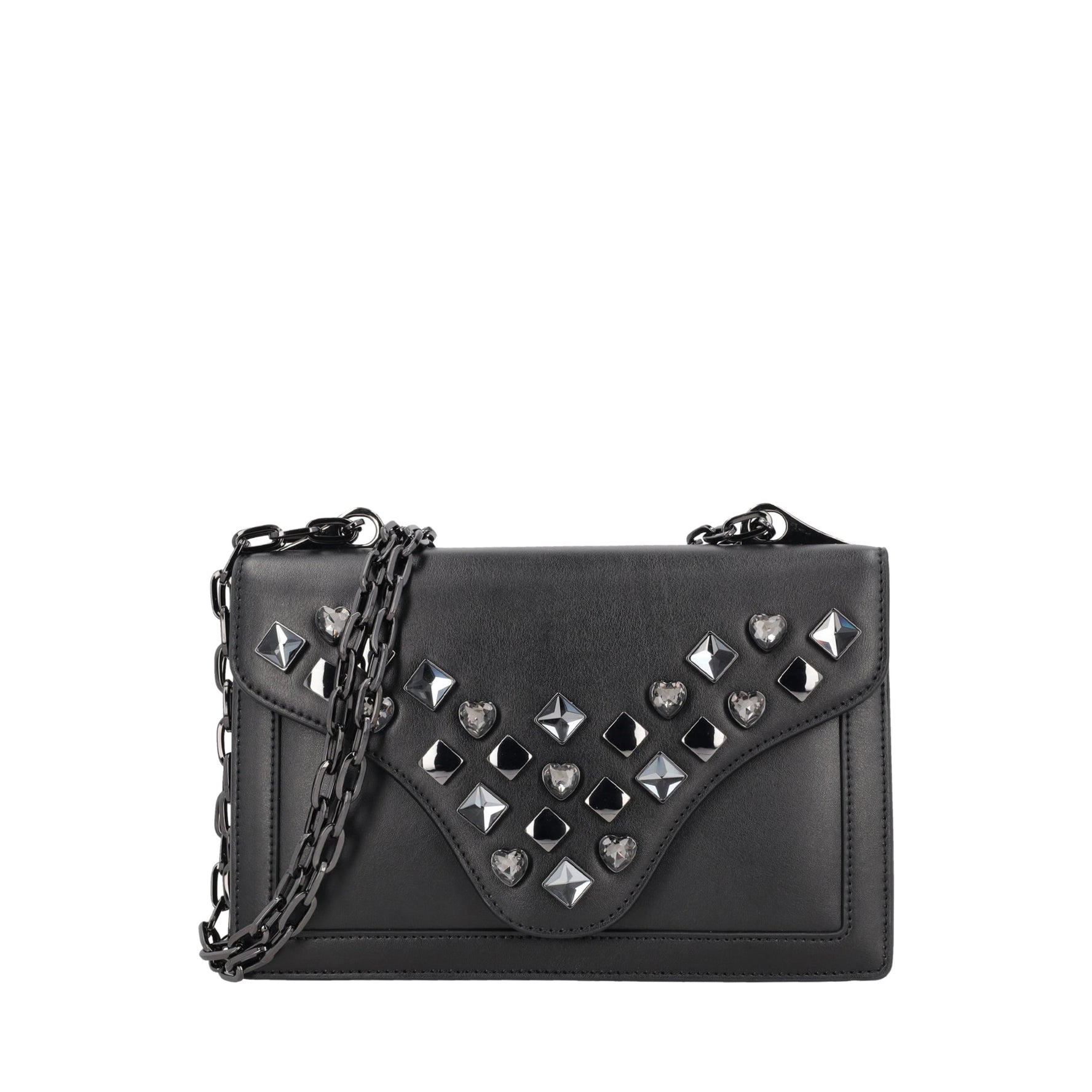 tracollina sweet bag in pelle con borchie colore nero sf26ab103 c99
