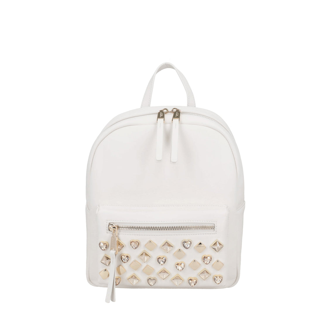 zainetto sweet bag in pelle con borchie colore bianco sf26ab104 c00