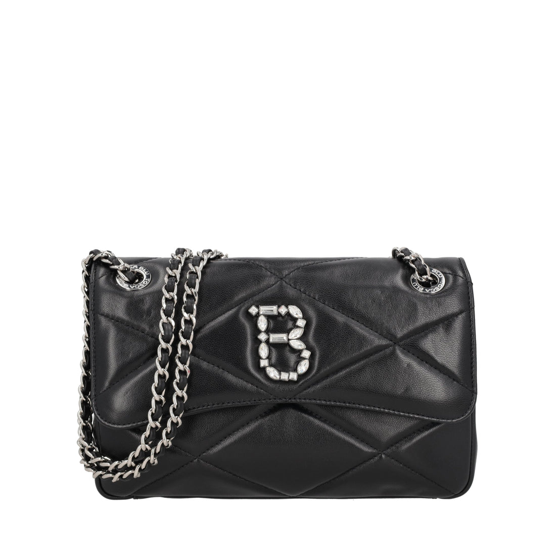 tracollina crystal con logo in strass colore nero sf26bb200 c99