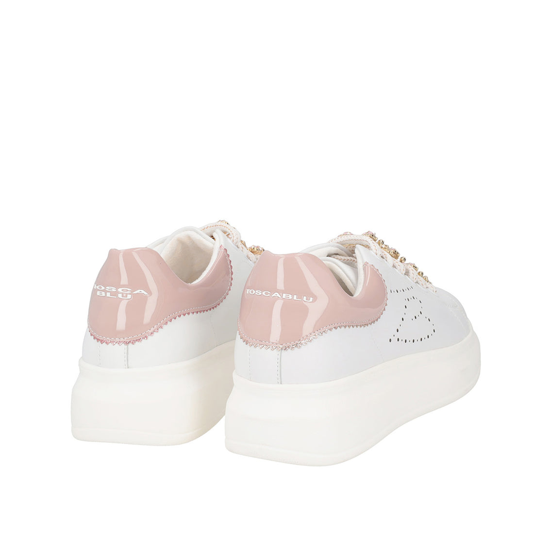 WHITE/CIPRIA GLAMOUR SNEAKER WITH BUTTERFLY ACCESSORY