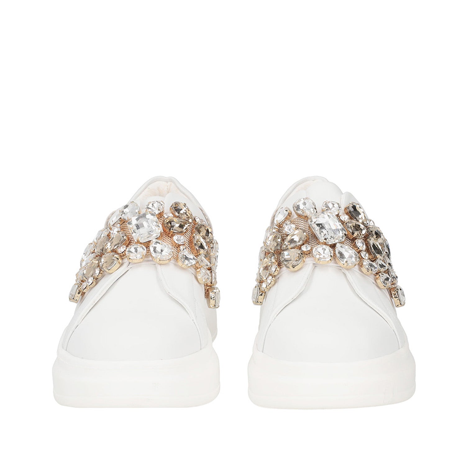 WHITE GLAMOUR SNEAKER WITH RHINESTONES BAND
