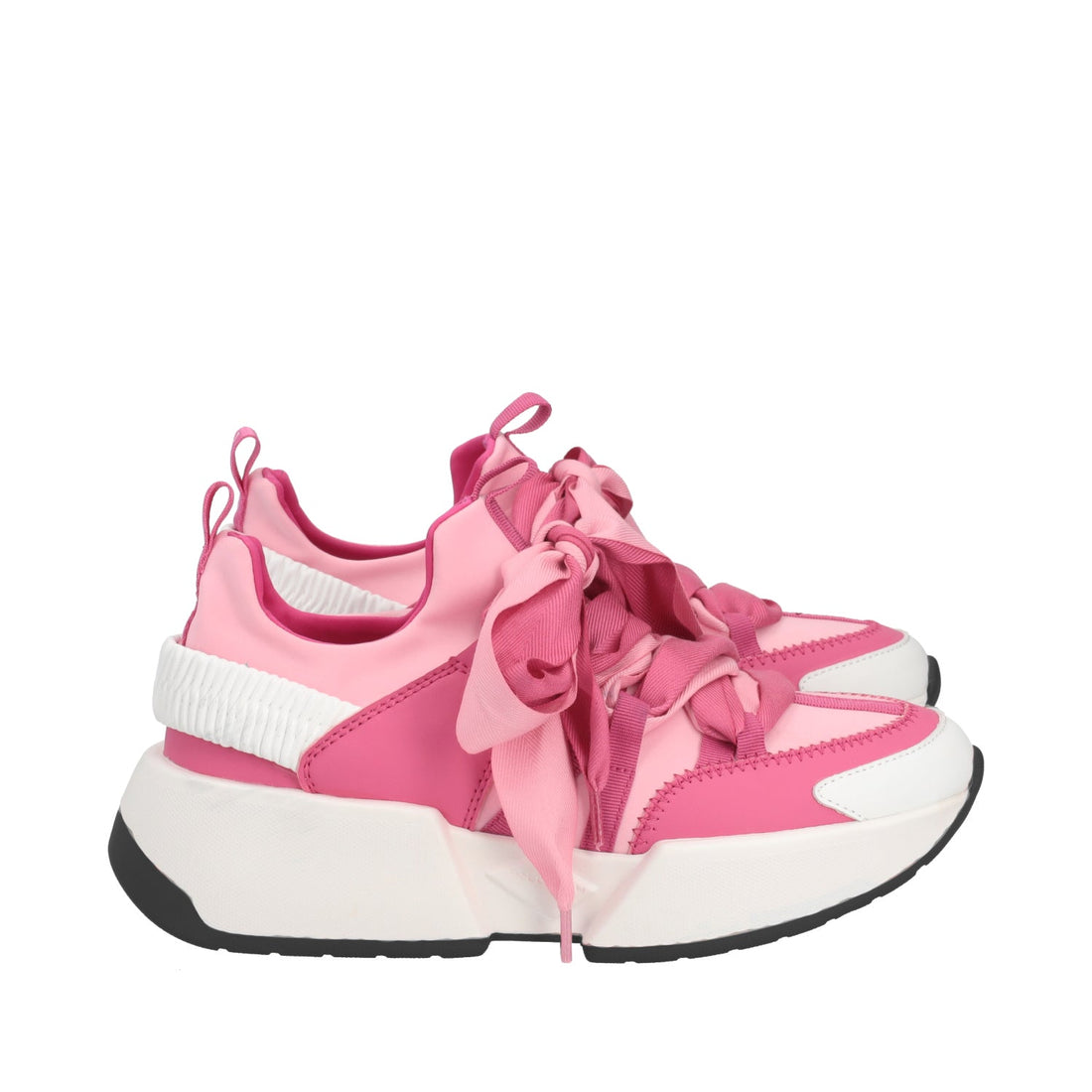 FUCHSIA ASTRID SNEAKER WITH DOUBLE FABRIC LACE