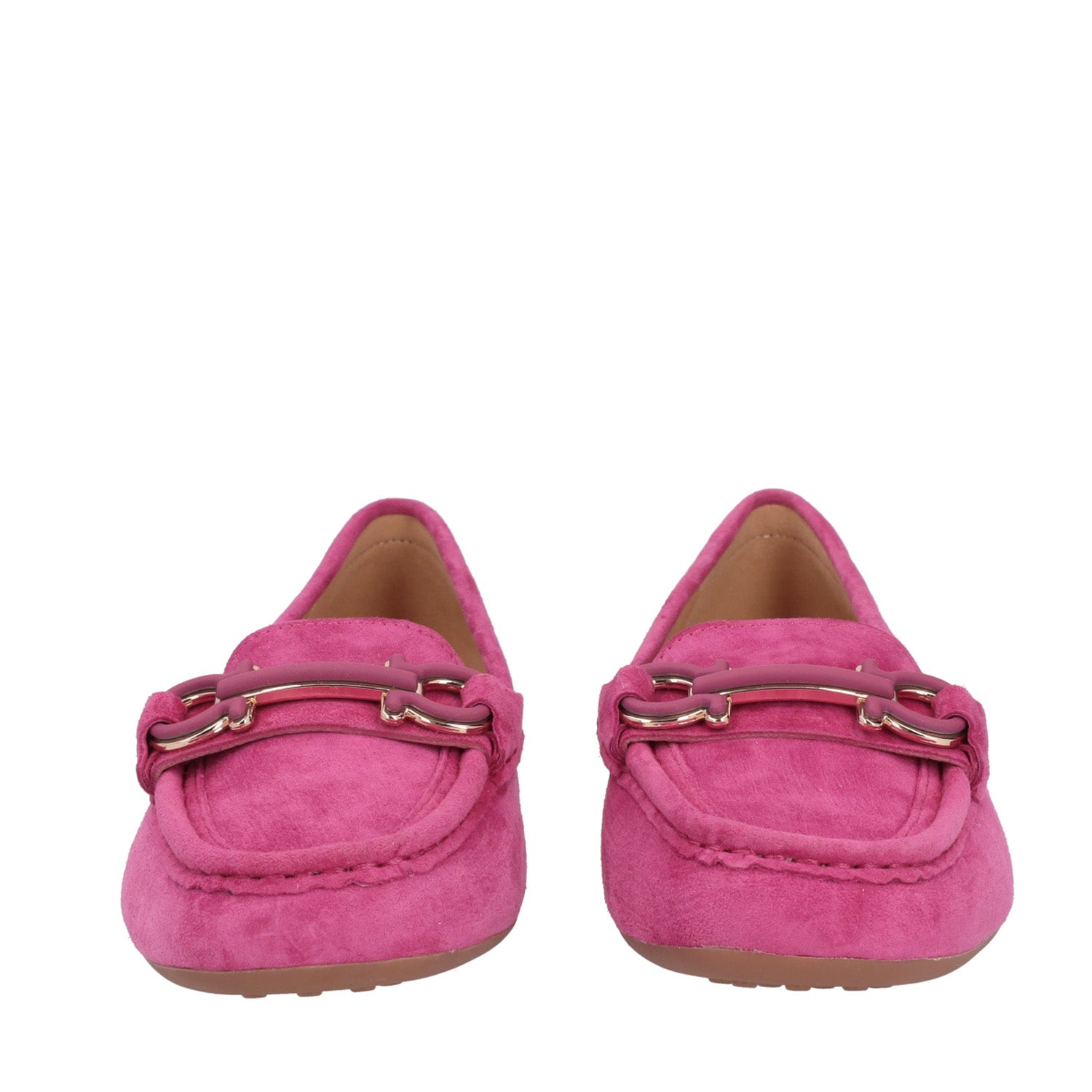FUCHSIA CARMEN LEATHER MOCCASIN WITH CLAMP