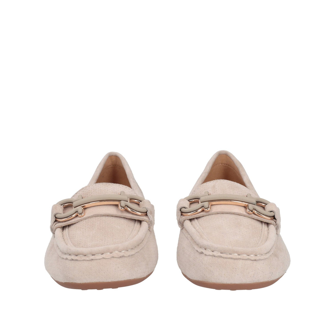 BEIGE CARMEN MOCCASIN IN PERFORATED LEATHER