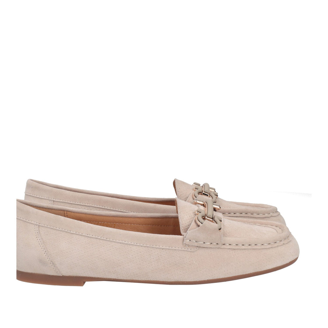 BEIGE CARMEN MOCCASIN IN PERFORATED LEATHER