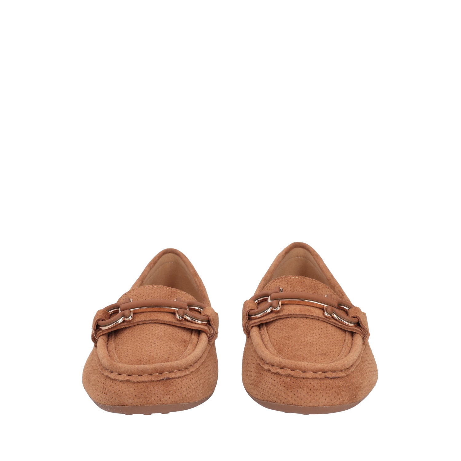 TAN CARMEN MOCCASIN IN PERFORATED LEATHER
