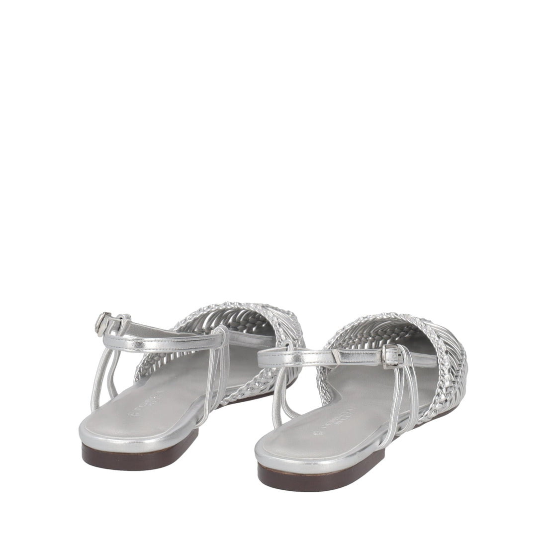 SILVER SLINGBACK DILETTA WITH ADJUSTABLE STRAP